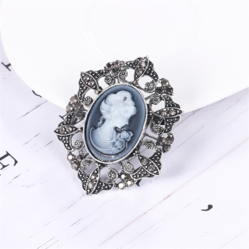 Broche victorienne classique à camée pour femme