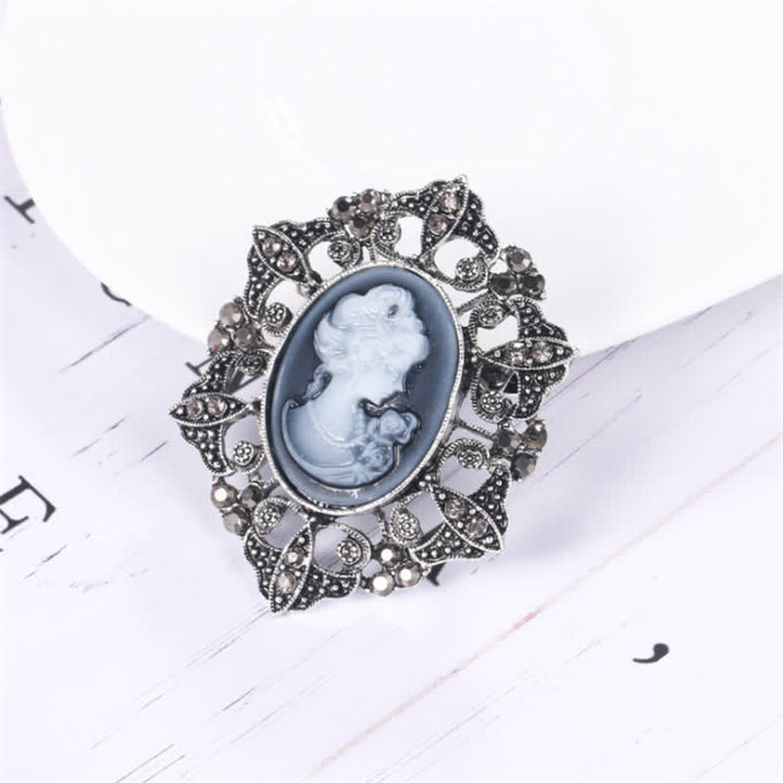 Broche victorienne classique à camée pour femme