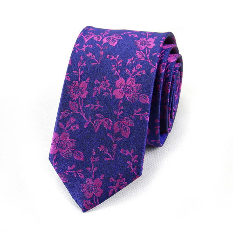 Cravate à petites fleurs printanières pour homme