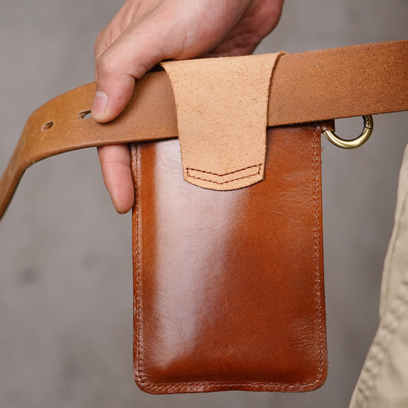 Sac ceinture en cuir à ventouse magnétique pour téléphone Star