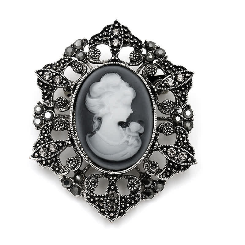 Broche victorienne classique à camée pour femme