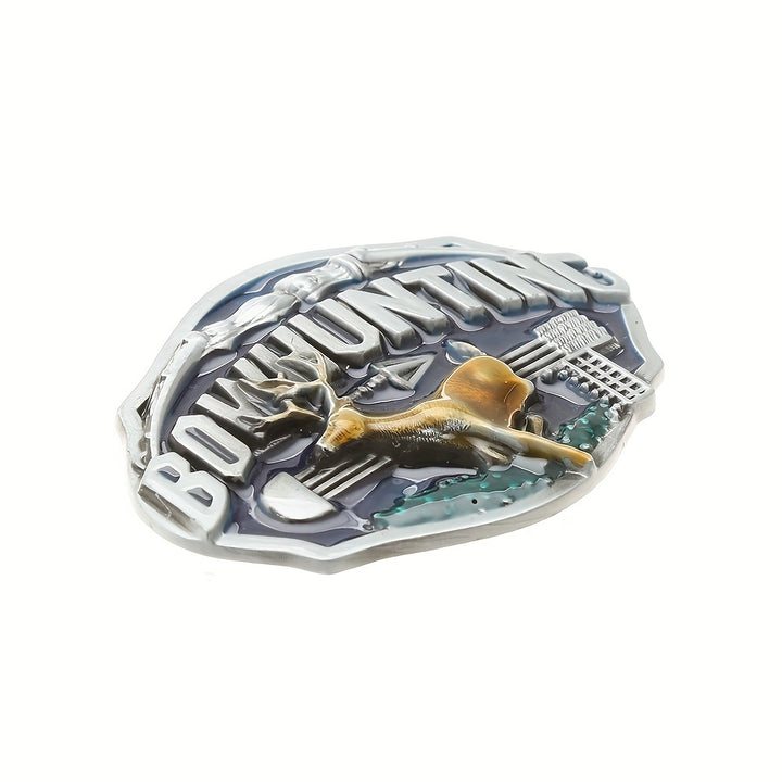 Ceinture en cuir avec boucle en émail pour homme pour la chasse à l'arc