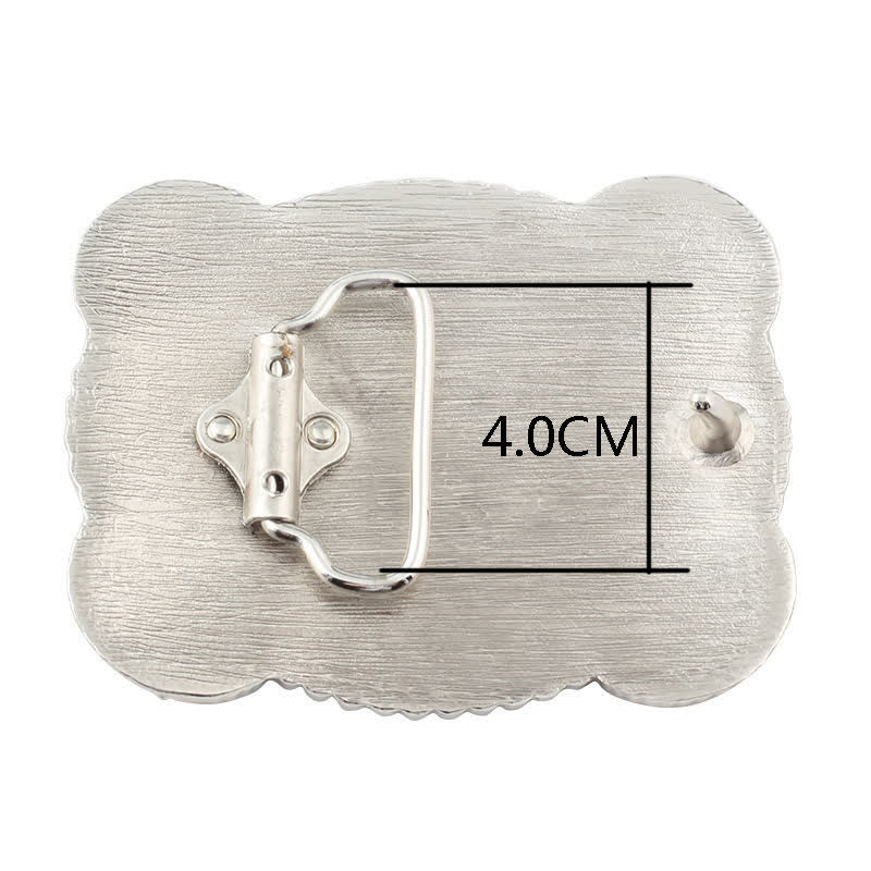 Ceinture en cuir avec boucle de prière dorée pour homme