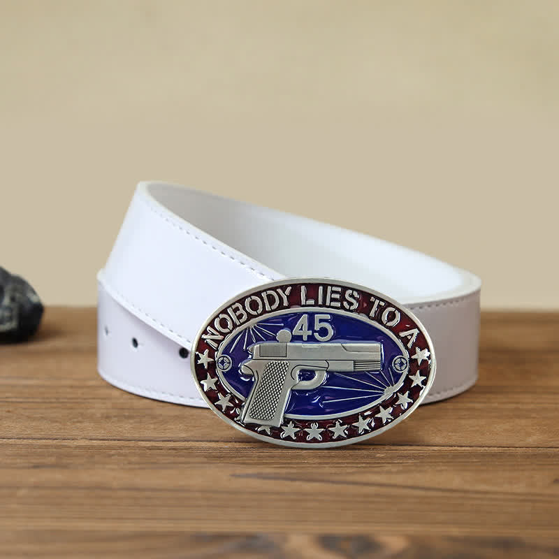 Ceinture en cuir avec boucle en forme d'étoile pour pistolet en émail DIY pour homme