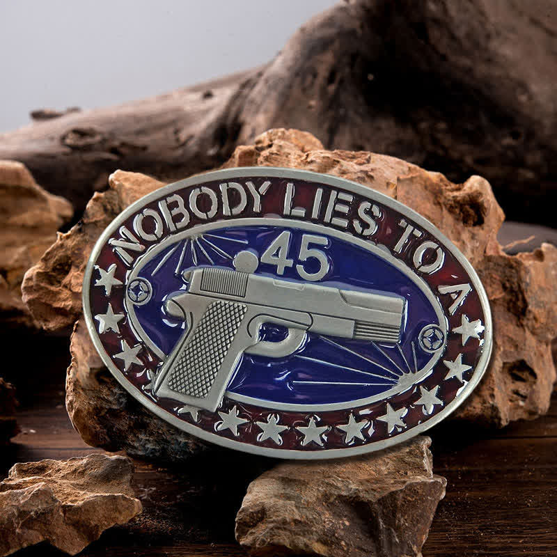 Ceinture en cuir avec boucle en forme d'étoile pour pistolet en émail DIY pour homme