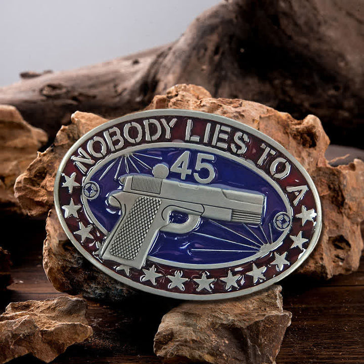 Ceinture en cuir avec boucle en forme d'étoile pour pistolet en émail DIY pour homme