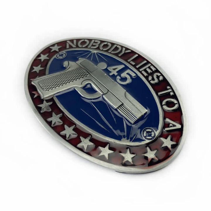 Ceinture en cuir avec boucle en forme d'étoile pour pistolet en émail DIY pour homme