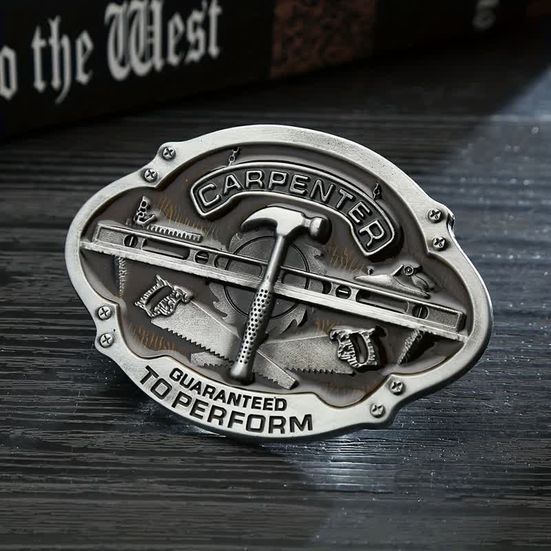 Ceinture en cuir avec boucle pour outil de menuisier mécanique pour homme