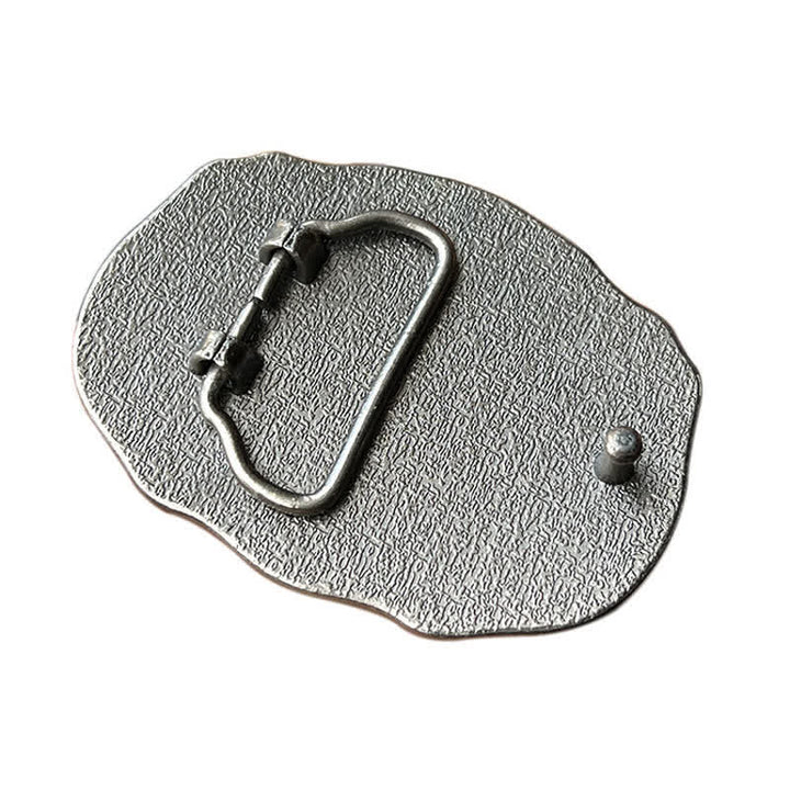 Ceinture en cuir à boucle taureau pour homme, motif guitare country