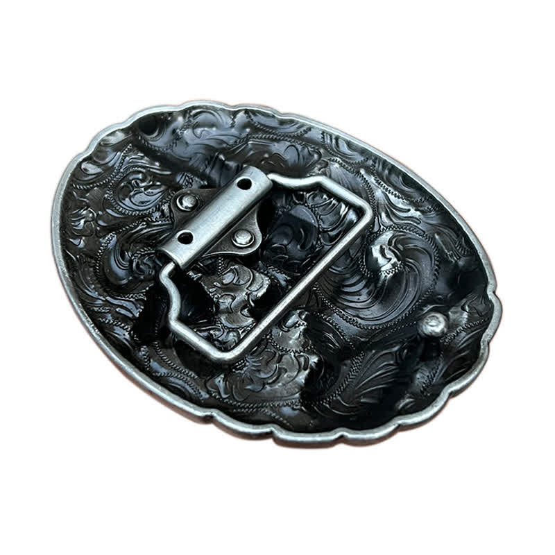 Ceinture en cuir à boucle tête de taureau pour homme