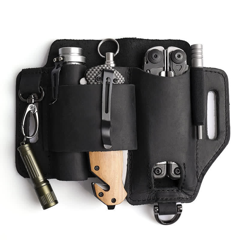 Sac ceinture en cuir multifonction pour outils EDC - image 0