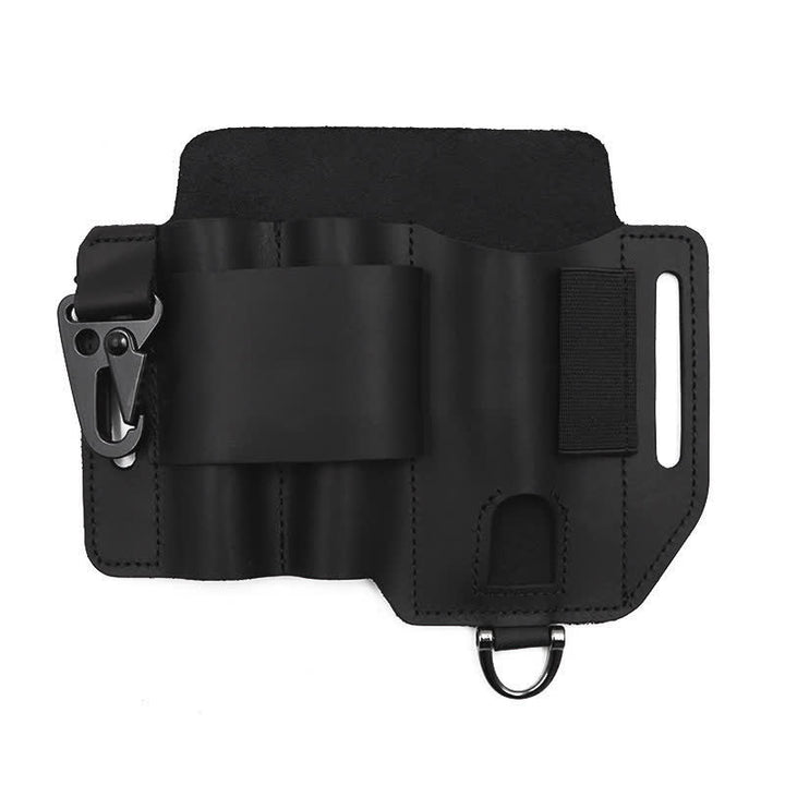 Sac ceinture en cuir multifonction pour outils EDC - Noir - image 1