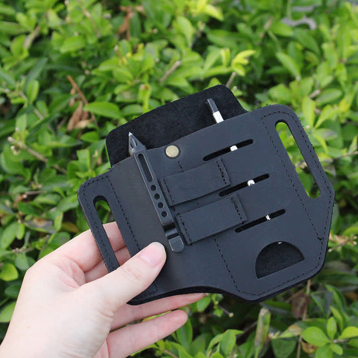 Sac ceinture en cuir pratique 3 en 1 pour outils