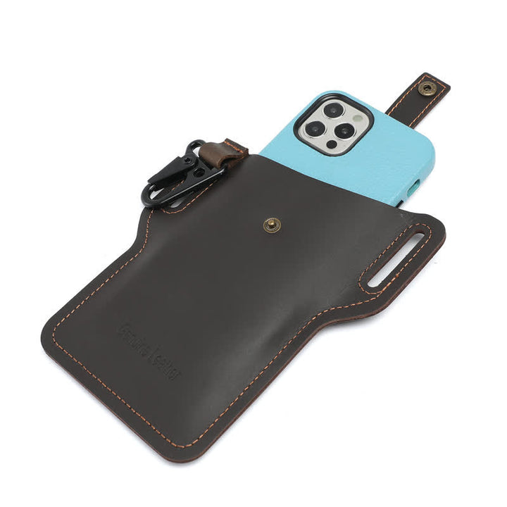 Sac ceinture en cuir rétro pratique pour téléphone portable