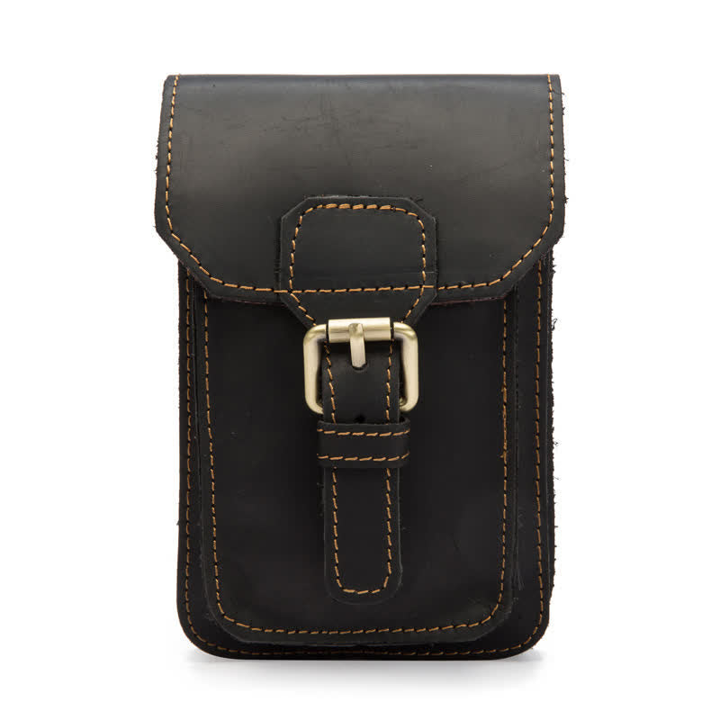 Sac ceinture en cuir avec crochet pour sac à dos de voyage