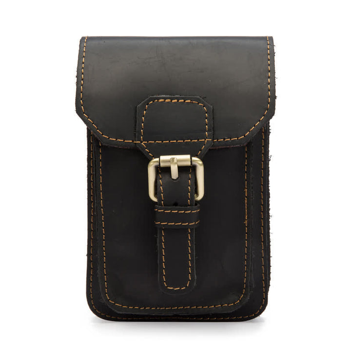 Sac ceinture en cuir avec crochet pour sac à dos de voyage