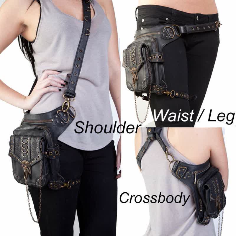 Sac banane Steampunk Holster de cuisse Sac à bandoulière Sac de jambe