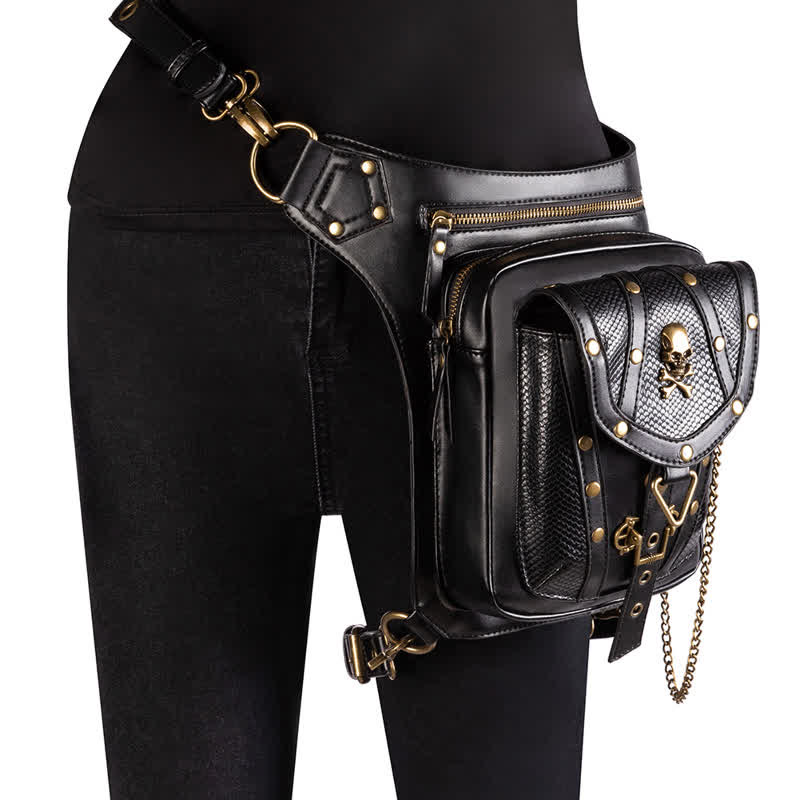 Sac banane Steampunk Holster de cuisse Sac à bandoulière Sac de jambe