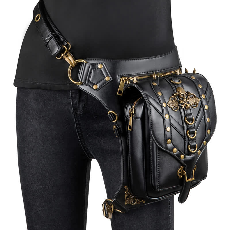 Sac banane Steampunk Holster de cuisse Sac à bandoulière Sac de jambe