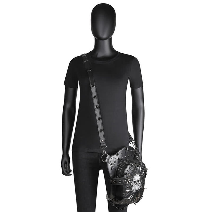 Sac à bandoulière convertible avec motif tête de mort