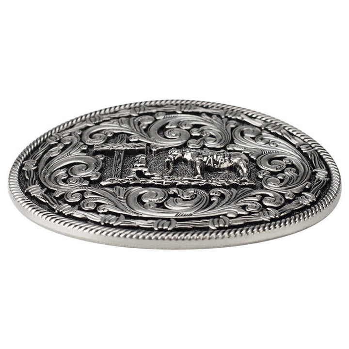 Ceinture en cuir à boucle à genoux pour homme avec cavalier à faire soi-même