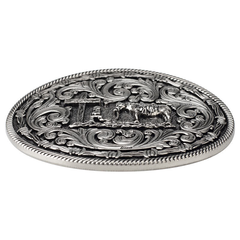 Ceinture en cuir à boucle à genoux pour homme avec cavalier à faire soi-même