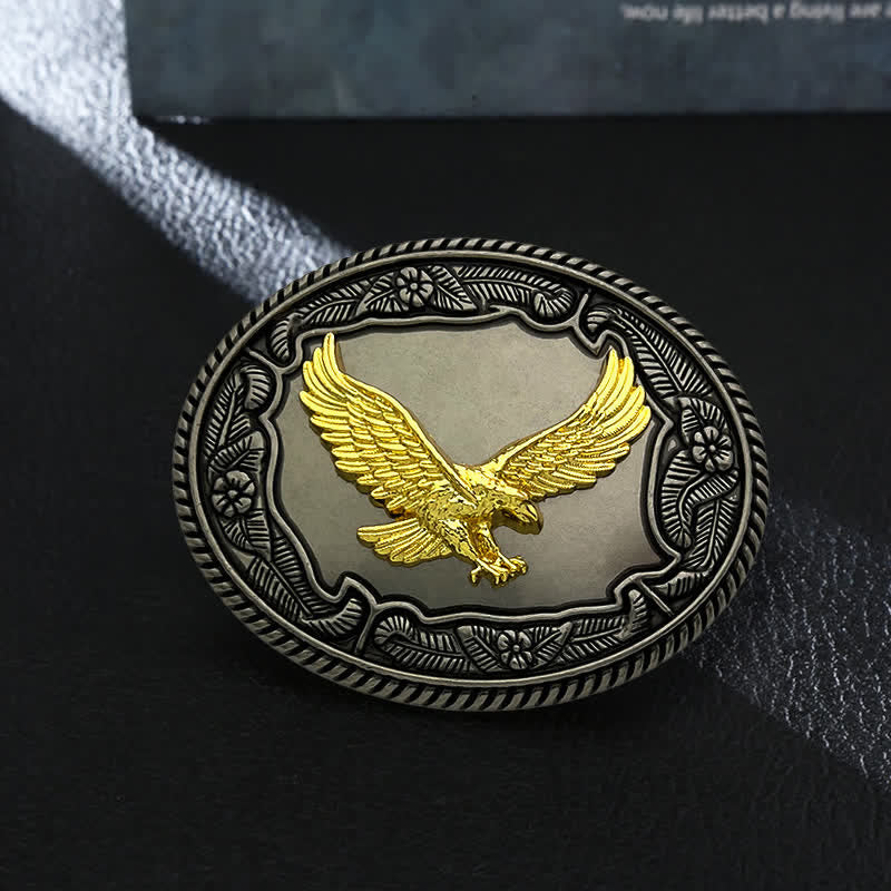 Ceinture en cuir à boucle pour homme avec motif cheval, taureau