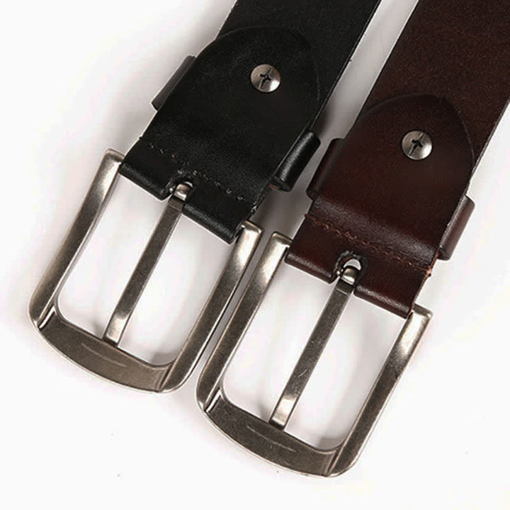 Ceinture en cuir cloutée à rivets et boutons multicolores pour homme