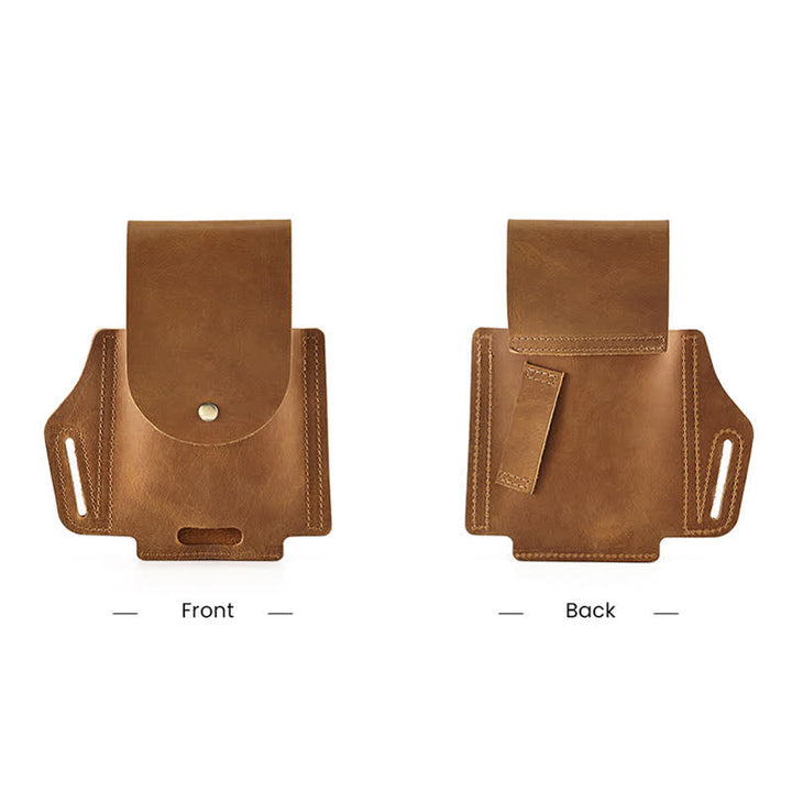 Sac de ceinture tactique en cuir avec poche pour téléphone portable