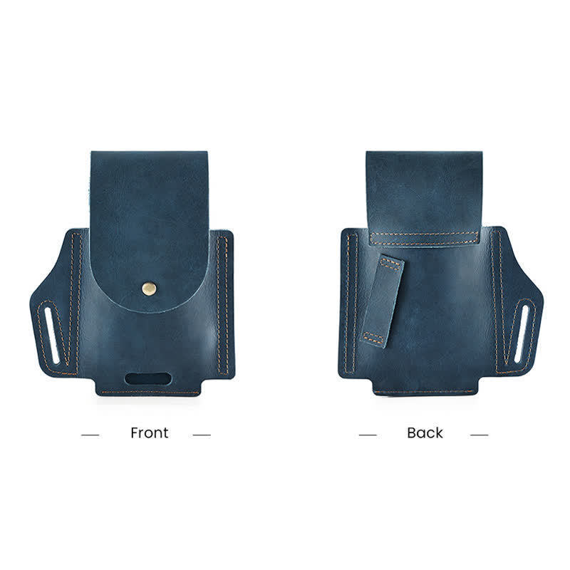 Sac de ceinture tactique en cuir avec poche pour téléphone portable