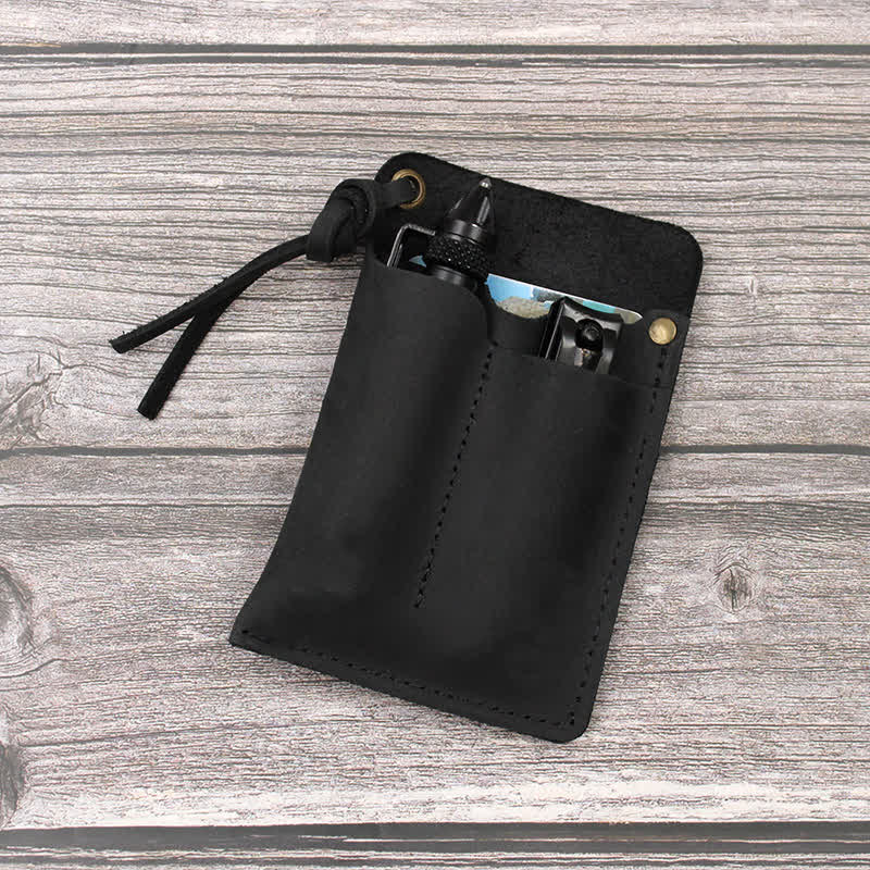 Sac ceinture en cuir EDC portable et pratique pour l'extérieur