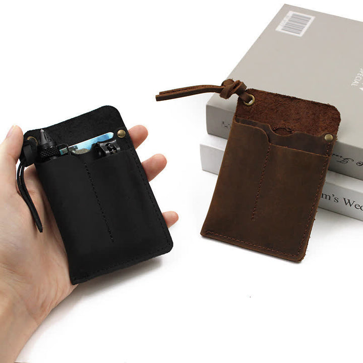 Sac ceinture en cuir EDC portable et pratique pour l'extérieur