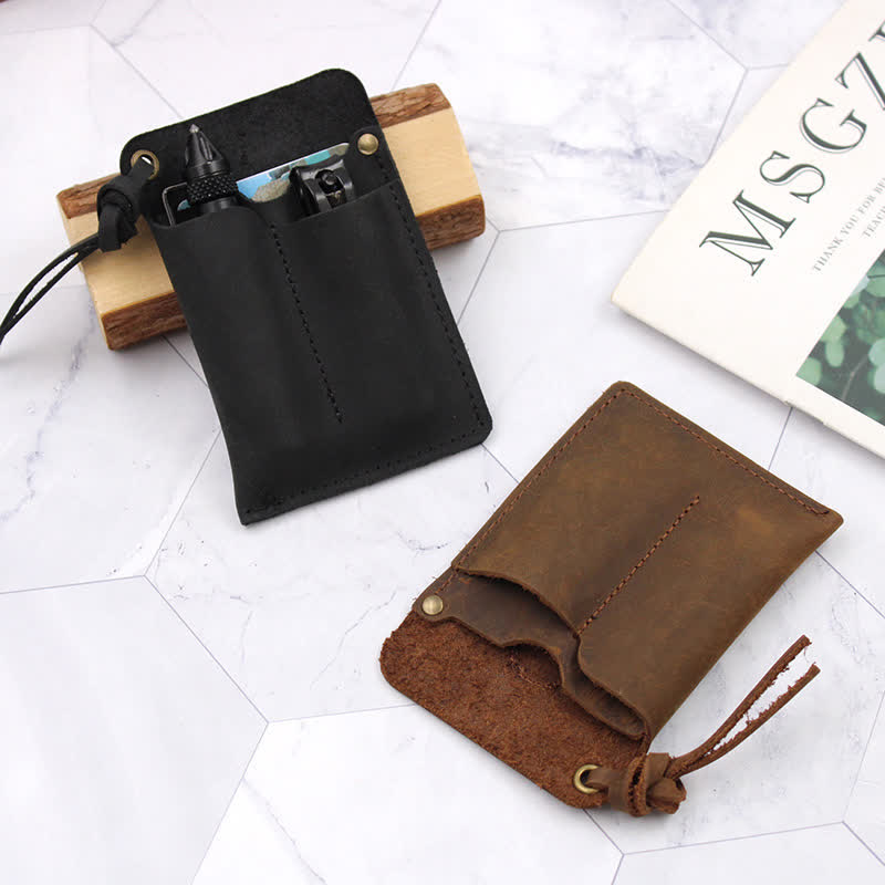 Sac ceinture en cuir EDC portable et pratique pour l'extérieur