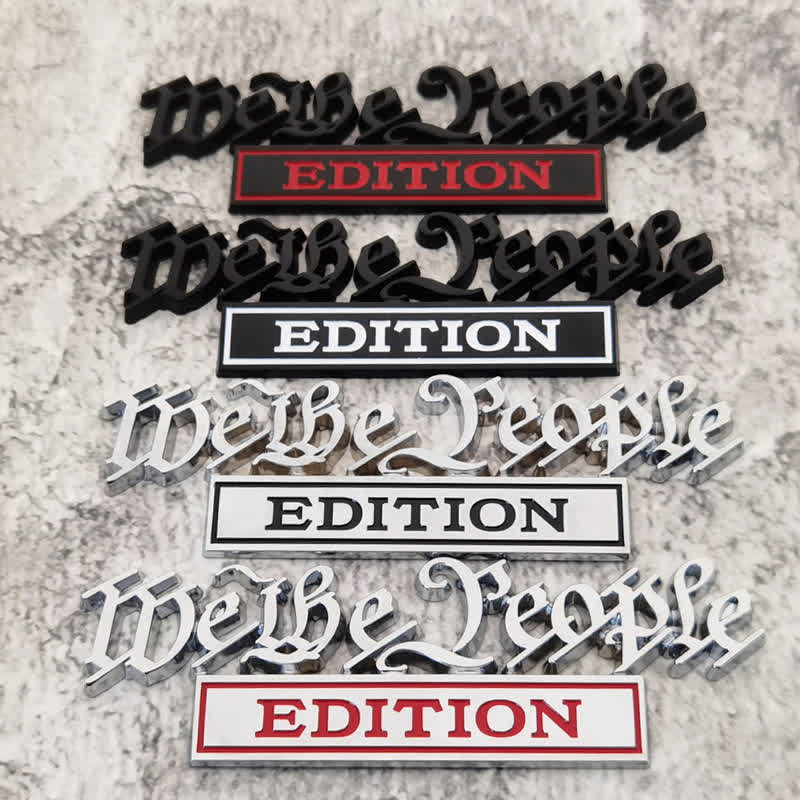 Autocollant en métal pour voiture, édition We The People