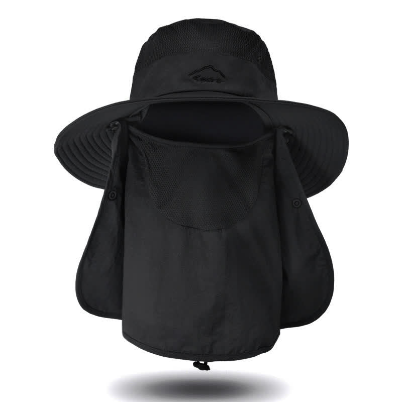 Chapeau de randonnée avec masque facial amovible pour homme