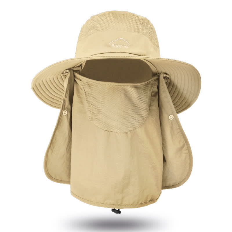 Chapeau de randonnée avec masque facial amovible pour homme