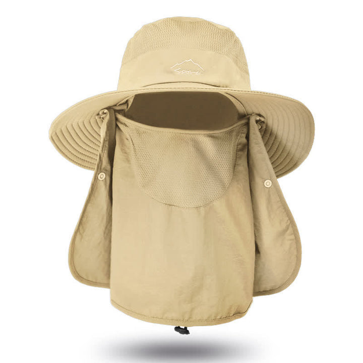 Chapeau de randonnée avec masque facial amovible pour homme