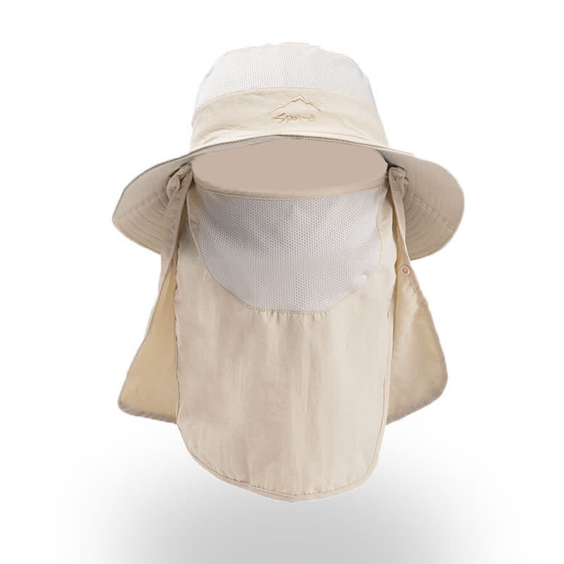 Chapeau de randonnée avec masque facial amovible pour homme