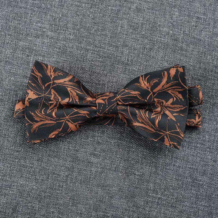 Lot de 5 nœuds papillon pour homme avec motif orchidées et motif gentleman, coffret cadeau