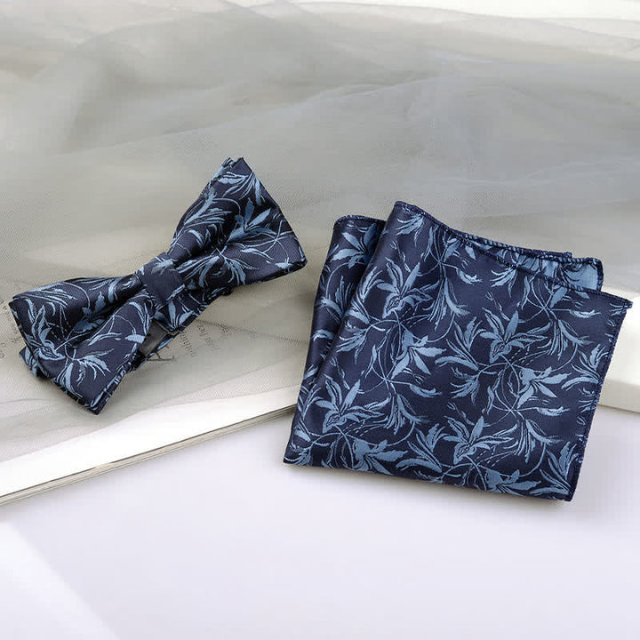 Lot de 5 nœuds papillon pour homme avec motif orchidées et motif gentleman, coffret cadeau