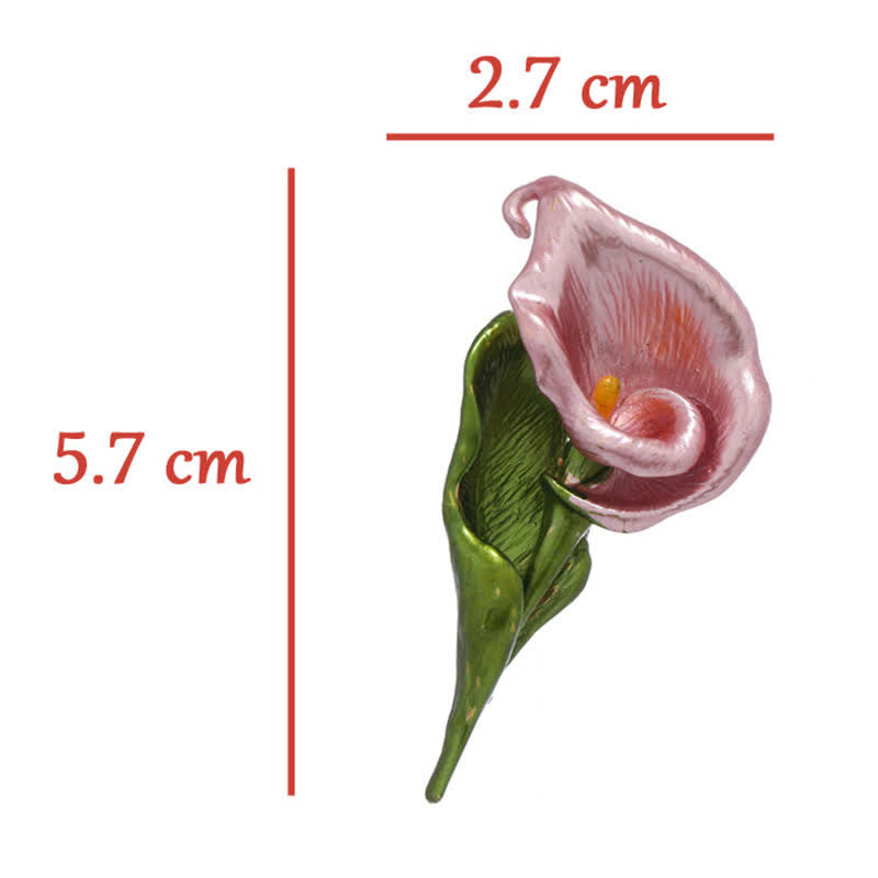 Broche élégante en émail avec œillet pour femme