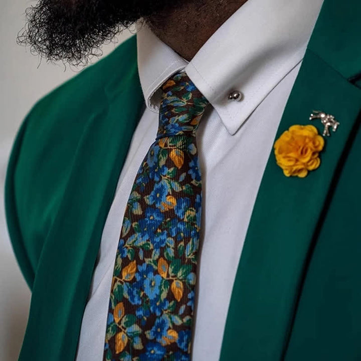 Cravate pour homme à imprimé mosaïque colorée abstraite