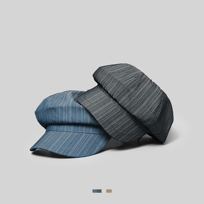 Béret à rayures verticales pour artiste peintre