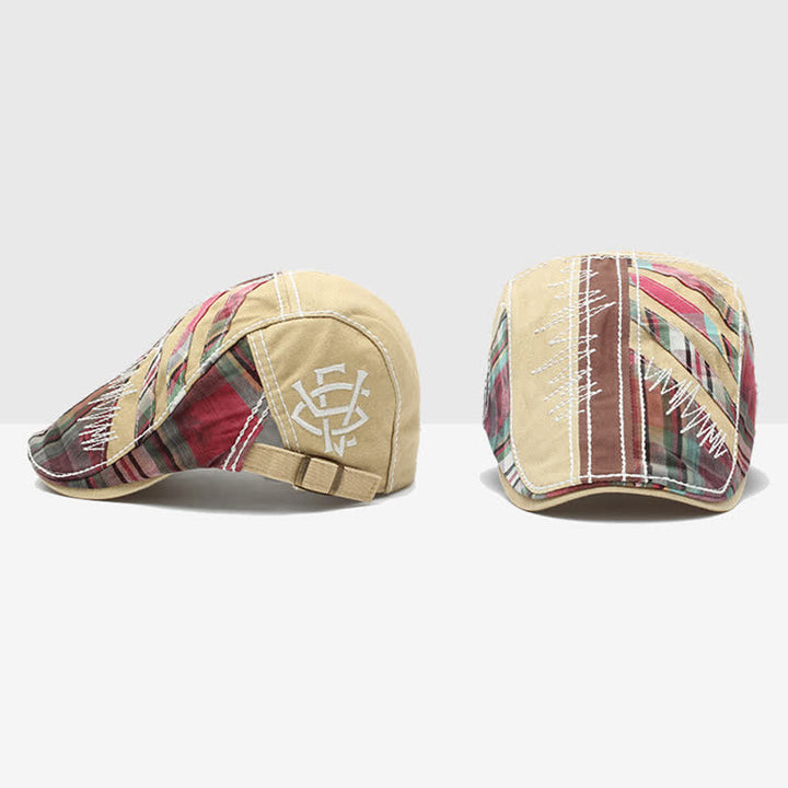Béret en coton patchwork avec boucle réglable