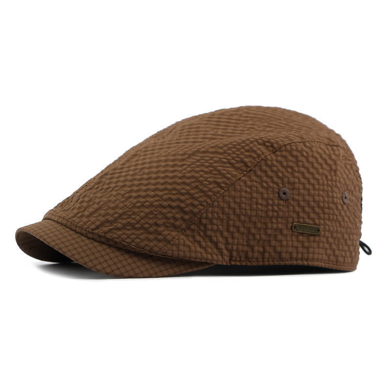 Béret d'été à carreaux cool et charme rétro
