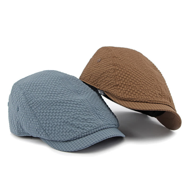 Béret d'été à carreaux cool et charme rétro