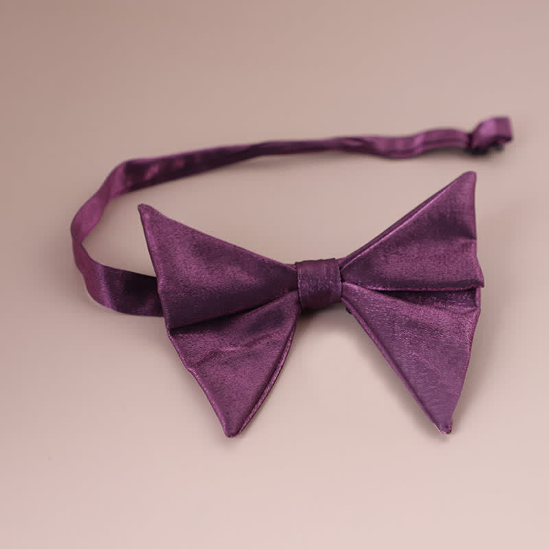 Nœud papillon surdimensionné à pointes brillantes en forme de papillon pour homme
