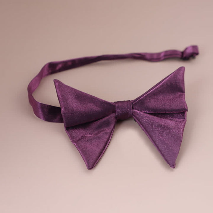 Nœud papillon surdimensionné à pointes brillantes en forme de papillon pour homme