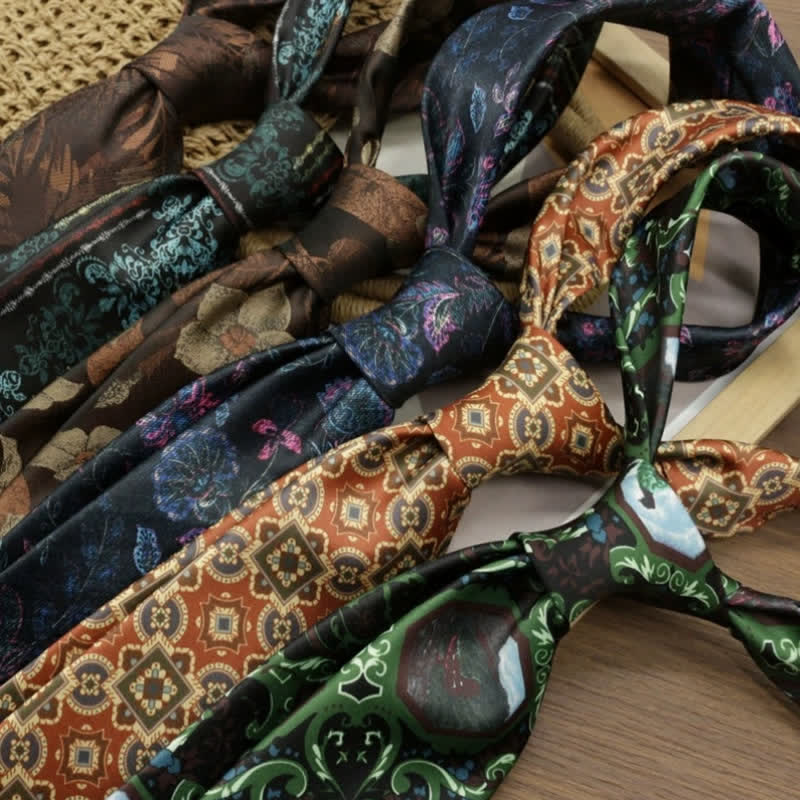 Cravate Boho à motif floral fantastique pour homme