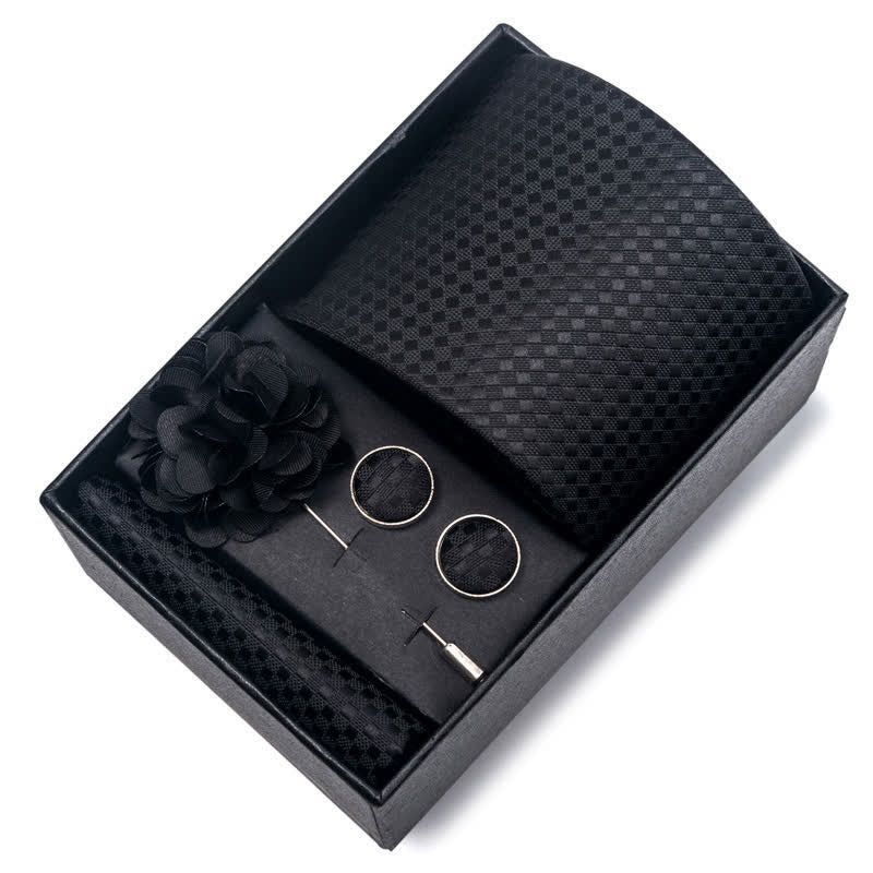 Ensemble de 4 cravates formelles pour hommes de la série noire
